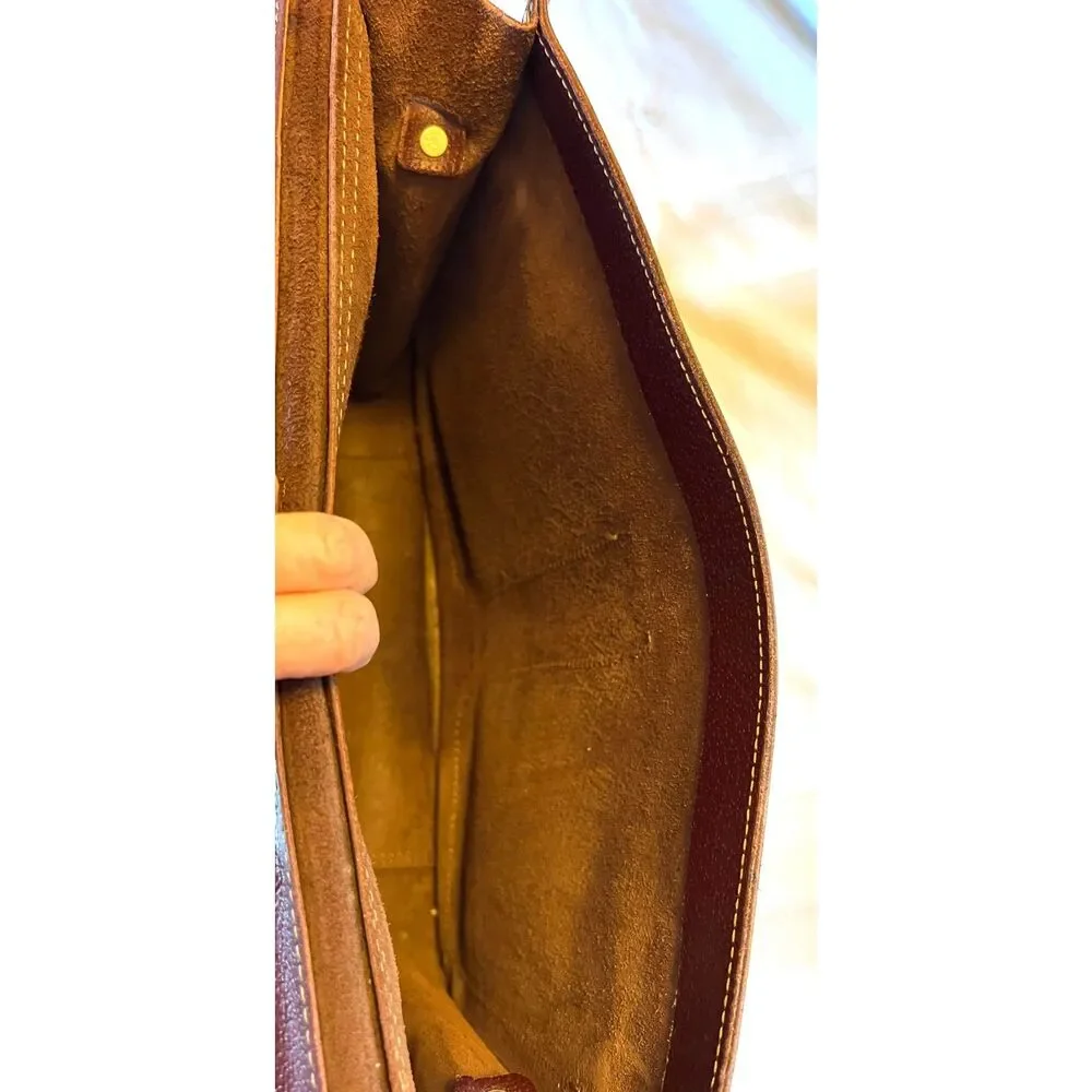 Tivoli Corp Large Universal Leather Vtg Crossbody Briefcase/Messenger/Laptop Bag